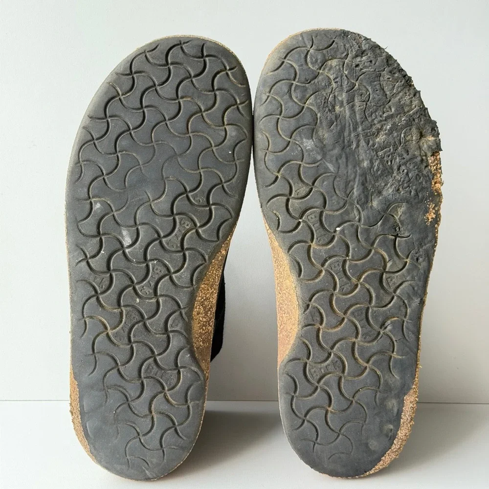 Birkenstock Dundee Plus Chukka Boots Mens 45 Black Suede Cork Sole Lace Up Shoes
